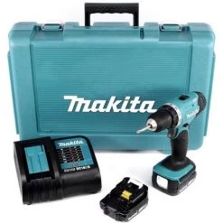 Makita DDF343SYE Perceuse Visseuse à Batteries 14.4V Li-Ion Set (2x Batterie 1,5Ah) Dans Coffret