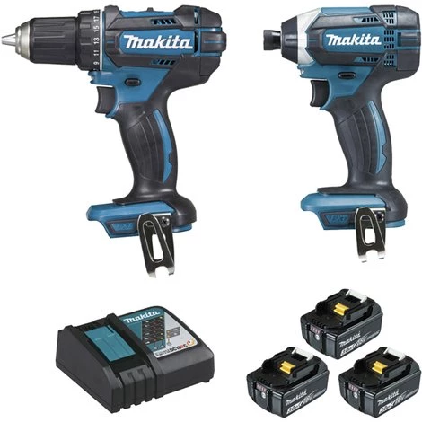 Ensemble De 2 Machines MAKITA 18V Perceuse Visseuse DDF482 + Visseuse à Chocs DTD152 - DLX2127J1