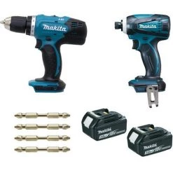 LOT MAKITA 18V Li-Ion 3Ah : Perceuse Visseuse DDF453 + Visseuse à Chocs DTD146 - DLX2022SJ3