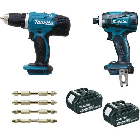 LOT MAKITA 18V Li-Ion 3Ah : Perceuse Visseuse DDF453 + Visseuse à Chocs DTD146 - DLX2022SJ3