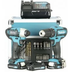 Makita CLX202SAX2 Perceuse Viseuse + Visseuse à Choc + 3 Batteries Ex LCT303X1 - Vert - - Vert