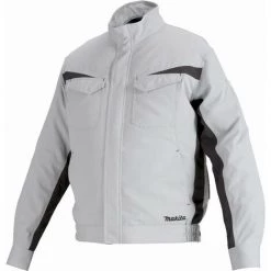 Blouson Ventilé 12 / 14,4 / 18 V Li-Ion MAKITA - Sans Batterie, Ni Chargeur - DFJ213ZL - Blanc/Gris