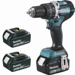 Perceuse Visseuse à Percussion 18 V Li-ion 3 Ah Ø 13 Mm (3 Batteries) MAKITA - 3 Batteries, Chargeur, Coffret - DHP484RF3J