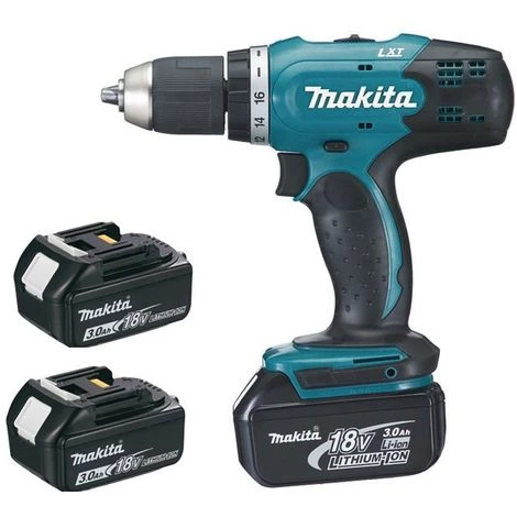 Perceuse Visseuse MAKITA 18V 3.0Ah + 3 Batteries, Chargeur, En Coffret - DDF453SFE3