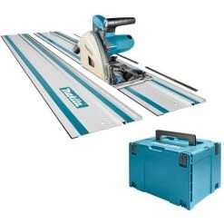 Makita SP6000J1X2 - Scie Plongeante - Incl. Rail De Guidage (2pcs) Dans Fourreau Et MAKPAC - 1300W - 165mm