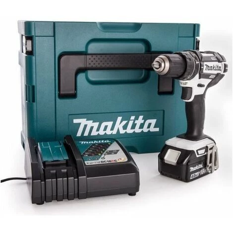 MAKITA Perceuse-visseuse A Percussion DHP482RM1J - Livrée Avec 1 Batterie 18 V, Chargeur Rapide Et Coffret Makpac