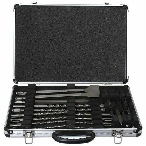 Coffret 12 Forets, 2 Pointes, 3 Burins SDS-Plus Makita D-19180