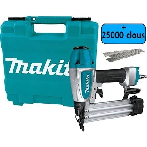 MAKITA AF506 CLOUEUR DE FINITION + 25000 Clous 15/22/30/40/50mm 18GA