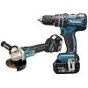MAKITA 2 Outils 18V 2x5Ah DGA506 + DHP484 égal à DLX2210TJ1