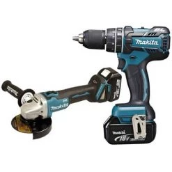 MAKITA 2 Outils 18V 2x5Ah DGA506 + DHP484 égal à DLX2210TJ1