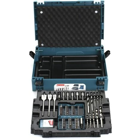 Coffret Ensemble D'accessoires MAKITA 66 Pièces En Coffret MAK-PAC - B-43044