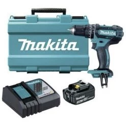 Perceuse-visseuse à Percussion Sans Fil Makita Makita 18 V 3.0 Ah Li-Ion + Batterie, + Mallette