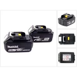 Makita Batteries BL 1850 B 5 Ah - 18 V( 197280-8 ) - 2 Pièces
