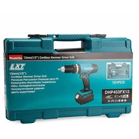 Perceuse à Percussion 18V LXT (1x3,0 Ah) Avec 101 Accessoires - MAKITA DHP453FX12 – Image 5