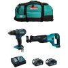 MAKITA Kit MK204 (DHP482 DJR186 2 X 5,0 Ah DC18RC LXT600)