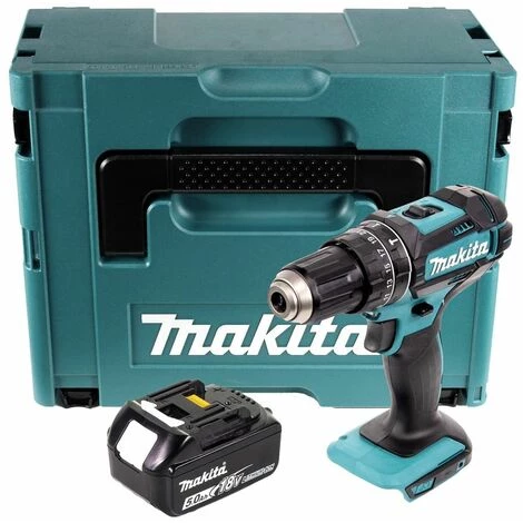 Makita DHP 482 T1J Perceuse Visseuse à Percussion Sans Fil 18 V 62 Nm + 1x Batterie 5,0 Ah + Makpac - Sans Chargeur – Image 2