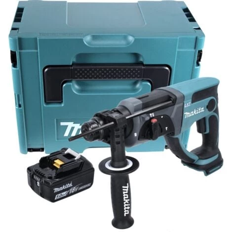 Makita DHR 202 T1J Perforateur Burineur Sans Fil 18 V 2.0 J + 1x Batterie 5.0 Ah + Makpac - Sans Chargeur – Image 2