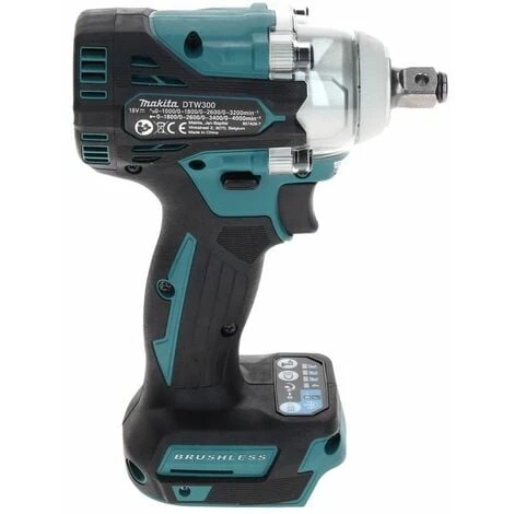 Makita DTW 300 Z Visseuse à Percussion Sans Fil 18 V 330 Nm 1/2" Sans Balai - Sans Batterie, Sans Chargeur