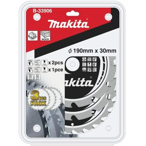 Makita Kit De Lames De Scie 190x30x12Z & 24Z B-33906