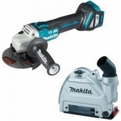 Makita Meuleuse D'angle Sans Fil 18 V DGA514ZJU1 / 125 Mm + Hotte Aspirante / Sans Batterie Ni Chargeur