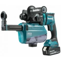 Makita Marteau Perforateur-burineur Sans Fil 18 V SDS Plus DHR182RTWJ / 2x Batteries Rechargeables 5,0 Ah Avec Aspiration De Poussi?re