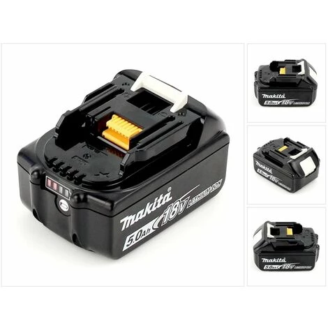 Makita BL 1850 B Batterie Li-Ion 18V 5,0 Ah Avec éclairage LED - Substitut Du 196672-8 ( 197280-8 / 632f15-1 )