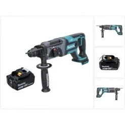 Makita DHR 241 T1 Perforateur Sans Fil 18V 2,0J + 1x Batterie 5.0Ah - Sans Chargeur, Sans Coffret Makpac