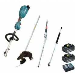 Outil Multifonctions Makita 18V DUX18 + Débroussailleuse + Taille Haies + Rallonge + 2 Batt 3Ah