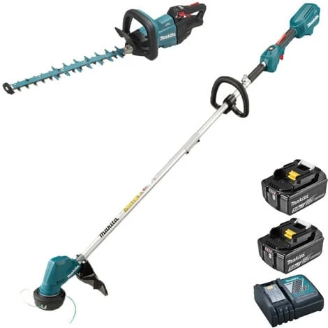 Pack Makita Jardin 18V: Coupe-herbe 18V DUR192L + Taille-haie 50cm DUH502 + 2 Batt 5Ah