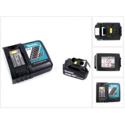 Makita DC 18 RC Chargeur Rapide + Batterie Makita BL 1850 B - 18 V 5,0 Ah Li-Ion
