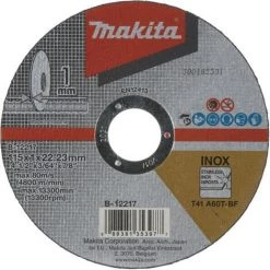 Disque à Tronçonner Métal MAKITA 125x1x22.23 Mm - A60T - E-03040
