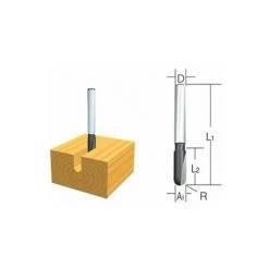 Makita Fraises Droites Arrondie 2 Taillants 6mm - D-09329