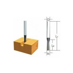 Makita Fraises Droites 1 Taillant 6mm - D-10039