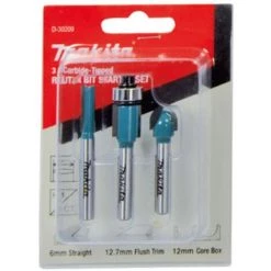 MAKITA 6mm Arbre De Coupe 3 Pi?ce Ensemble Pour Le Routeur D-30209