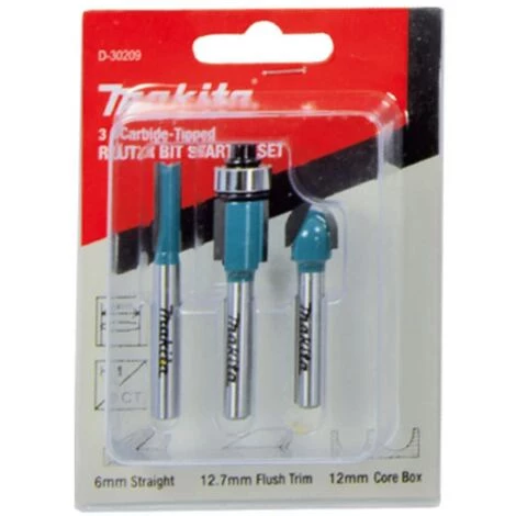 MAKITA 6mm Arbre De Coupe 3 Pi?ce Ensemble Pour Le Routeur D-30209 – Image 2