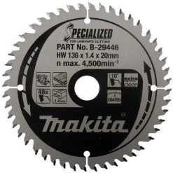 Makita B-29446 Specialized - Lame De Scie Circulaire - 136 X 20 X 48D - Stratifié