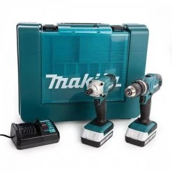 Combopack Perceuse Visseuse à Percussion (HP457D) Et Visseuse à Choc (TD127D) (2x1,3Ah) Dans Coffret - MAKITA DK18015X1