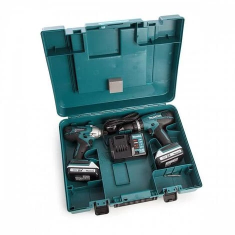 Combopack Perceuse Visseuse à Percussion (HP457D) Et Visseuse à Choc (TD127D) (2x1,3Ah) Dans Coffret - MAKITA DK18015X1 – Image 3