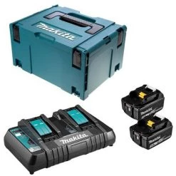 Pack Énergie 18V Li-Ion (2x5,0 Ah) Avec Chargeur Double Dans MAKPAC - MAKITA 197629-2