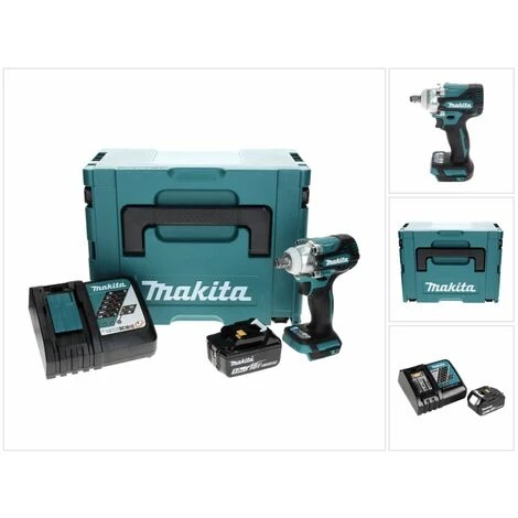 Makita DTW 300 RT1J Visseuse à Chocs Sans Fil 18 V 330 Nm 1/2" Brushless + 1x Batterie 5.0 Ah + Chargeur + Makpac – Image 5