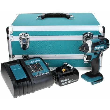 Makita DTD 152 ST1TX Visseuse à Chocs Sans Fil 18 V 165 Nm + 1x Batterie 5.0 Ah + Chargeur + Jeu De Mèches 70 Pièces + Mallette TX – Image 4