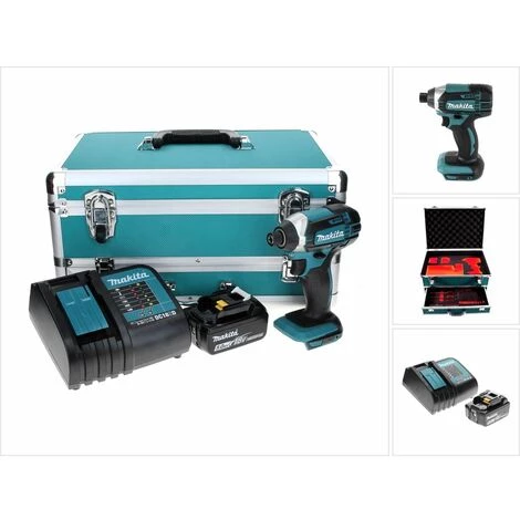 Makita DTD 152 ST1TX Visseuse à Chocs Sans Fil 18 V 165 Nm + 1x Batterie 5.0 Ah + Chargeur + Jeu De Mèches 70 Pièces + Mallette TX – Image 5