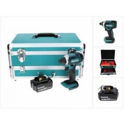 Makita DTD 152 G1TX Visseuse à Chocs Sans Fil 18 V 165 Nm + 1x Batterie 6,0 Ah + Jeu De Mèches 70 Pièces + Mallette TX - Sans Chargeur