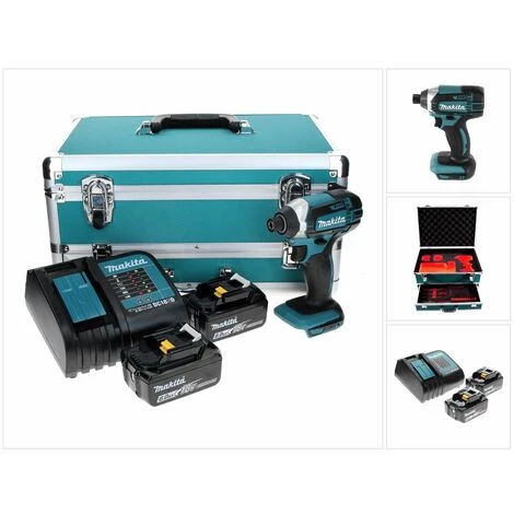 Makita DTD 152 SGTX Visseuse à Chocs Sans Fil 18 V 165 Nm + 2x Batteries 6,0 Ah + Chargeur + Jeu De Mèches 70 Pièces + Mallette TX – Image 5