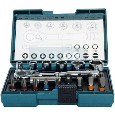 Coffret Embouts + Porte-embout Magnétique + Clé à Cliquet (21pcs) MAKITA B-54081 – Image 2