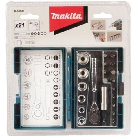 Coffret Embouts + Porte-embout Magnétique + Clé à Cliquet (21pcs) MAKITA B-54081 – Image 3