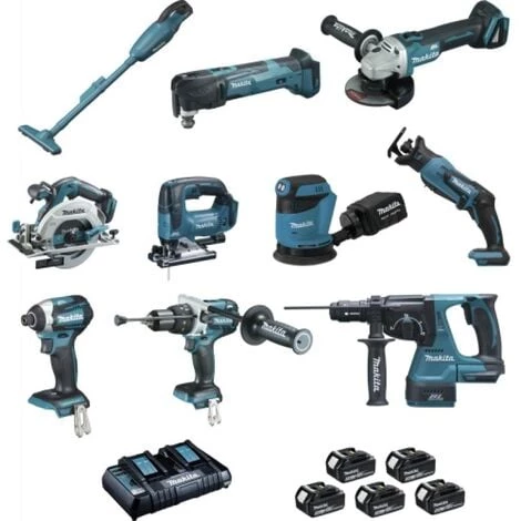 MAKITA Kit 10 Outils Sans Fil DLX1011PTJ
