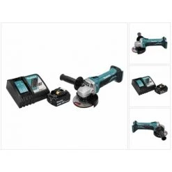 Makita DGA 452 RT1 Meuleuse D'angle Sans Fil 18 V 115 Mm + 1x Batterie 5,0 Ah + Chargeur