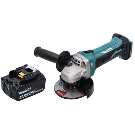 Makita DGA 452 T1 Meuleuse D'angle Sans Fil 18 V 115 Mm + 1x Batterie 5,0 Ah - Sans Chargeur – Image 2