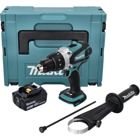 Makita DHP 458 T1J Perceuse-visseuse à Percussion Sans Fil 18 V 91 Nm + 1x Batterie 5,0 Ah + Makpac - Sans Chargeur – Image 5